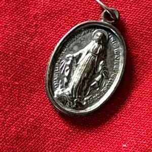 Miraculous Medal of the Immaculate Conception Italy silver